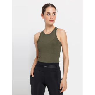 Ardelle Ribbed Active Tank Green