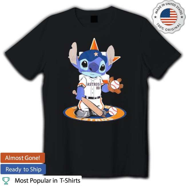 Official Stitch Baseball Houston Astros Logo Shirt